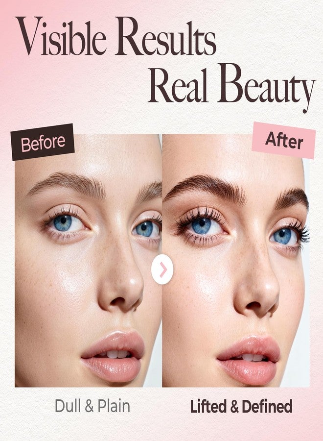 لاش فيو مجموعة لاشفيو لرفع الرموش والحواجب، مجموعة تجعيد الرموش الاحترافية ومجموعة الرموش والحواجب، رفع سريع وتلوين كثيف، هدايا للنساء بجودة صالونات التجميل للاستخدام المنزلي (بني) - Image 5